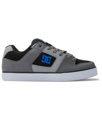 DC Pure 300660-XKSB Mens Gray Nubuck Lace Up Skate Inspired Sneakers Shoes