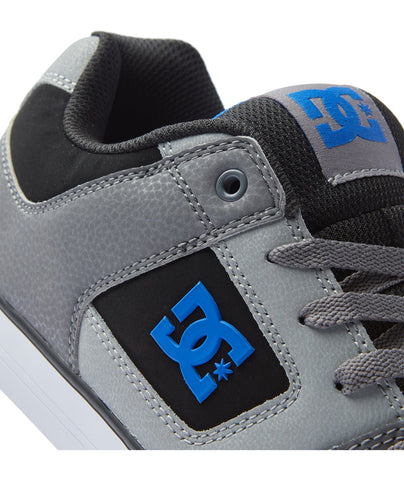 DC Pure 300660-XKSB Mens Gray Nubuck Lace Up Skate Inspired Sneakers Shoes