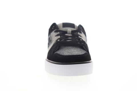 DC Pure 300660 Mens Black Canvas Lace Up Skate Sneakers Shoes