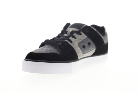 DC Pure 300660 Mens Black Canvas Lace Up Skate Sneakers Shoes
