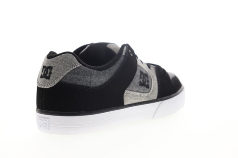 DC Pure 300660 Mens Black Canvas Lace Up Skate Sneakers Shoes