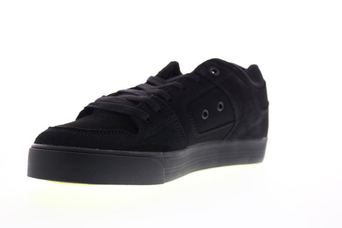DC Pure 300660 Mens Black Nubuck Leather Lace Up Skate Sneakers Shoes