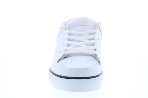 DC Pure 300660 Mens White Leather Lace Up Skate Inspired Sneakers Shoes