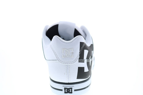 DC Pure 300660 Mens White Leather Lace Up Skate Inspired Sneakers Shoes