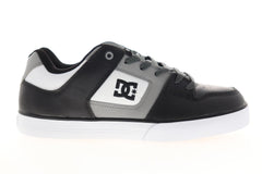 DC Pure 300660 Mens Black Leather Lace Up Athletic Skate Shoes