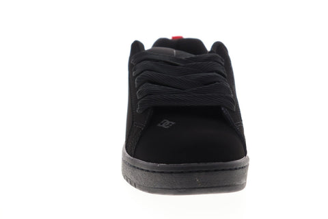 DC Court Graffik SE 300927 Mens Black Leather Lace Up Athletic Skate Shoes