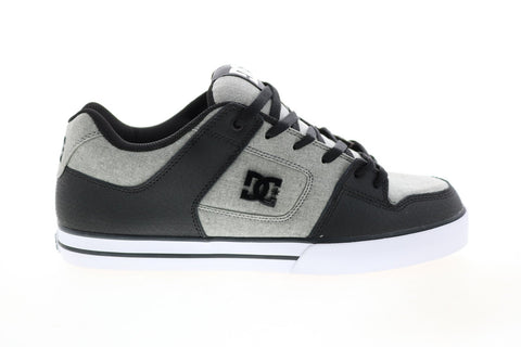 DC Pure SE 301024 Mens Gray Canvas Skate Inspired Sneakers Shoes