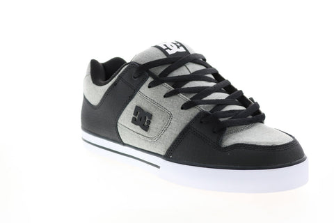 DC Pure SE 301024 Mens Gray Canvas Skate Inspired Sneakers Shoes