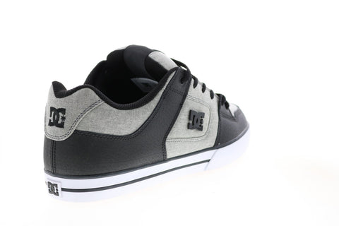 DC Pure SE 301024 Mens Gray Canvas Skate Inspired Sneakers Shoes
