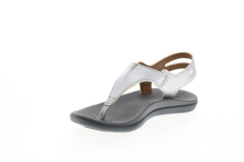 Olukai Eheu Girls G 30139-2K26 Girls Silver Synthetic Slingback Sandals Shoes