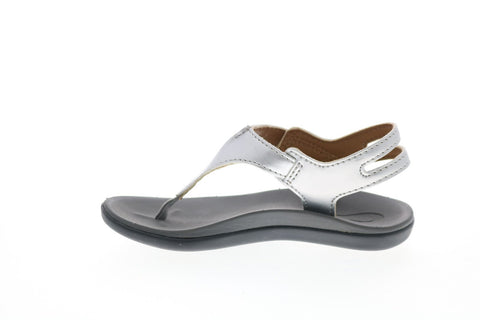 Olukai Eheu Girls G 30139-2K26 Girls Silver Synthetic Slingback Sandals Shoes