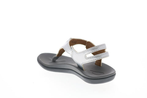 Olukai Eheu Girls G 30139-2K26 Girls Silver Synthetic Slingback Sandals Shoes