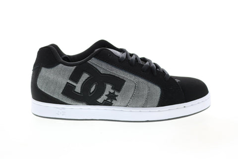 DC Net SE 302297 Mens Black Suede Skate Inspired Sneakers Shoes