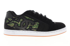 DC Net SE 302297 Mens Black Leather Lace Up Athletic Skate Shoes