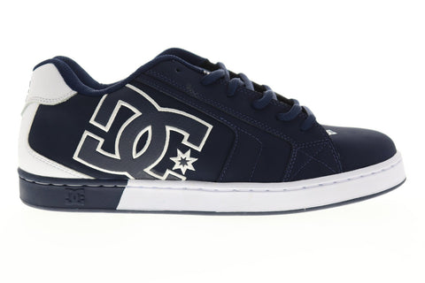 DC Net SE 302297 Mens Blue Nubuck Leather Lace Up Skate Sneakers Shoes