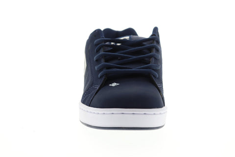 DC Net SE 302297 Mens Blue Nubuck Leather Lace Up Skate Sneakers Shoes