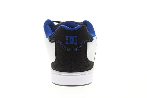 DC Net SE 302297 Mens White Leather Lace Up Athletic Skate Shoes
