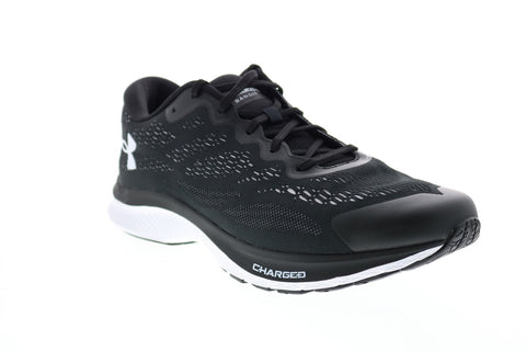 Under Armour Charged Bandit 6 Mens Black Mesh Lace Up Athletic Running Shoes