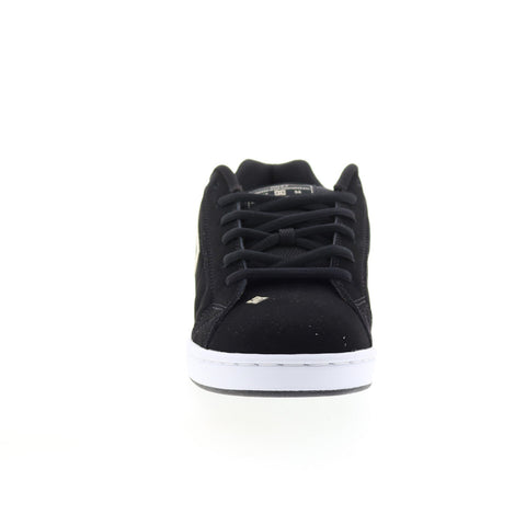 DC Net 302361-BC1 Mens Black Nubuck Lace Up Skate Inspired Sneakers Shoes