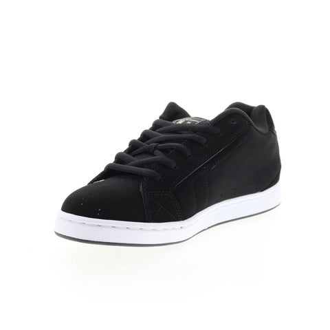 DC Net 302361-BC1 Mens Black Nubuck Lace Up Skate Inspired Sneakers Shoes