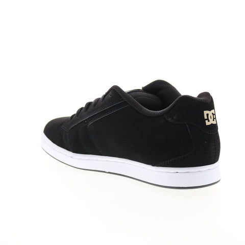DC Net 302361-BC1 Mens Black Nubuck Lace Up Skate Inspired Sneakers Shoes