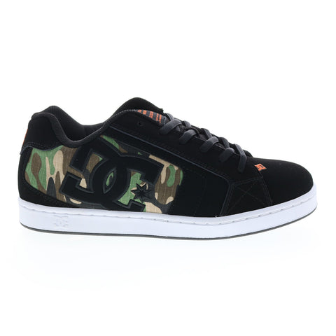 DC Net 302361-BCM Mens Black Nubuck Lace Up Skate Inspired Sneakers Shoes