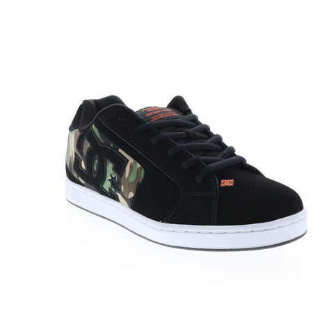 DC Net 302361-BCM Mens Black Nubuck Lace Up Skate Inspired Sneakers Shoes
