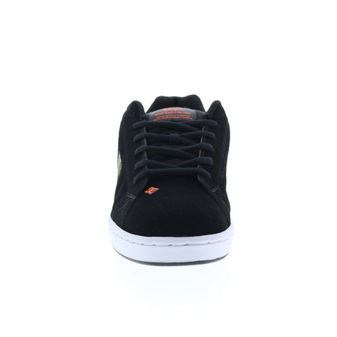 DC Net 302361-BCM Mens Black Nubuck Lace Up Skate Inspired Sneakers Shoes