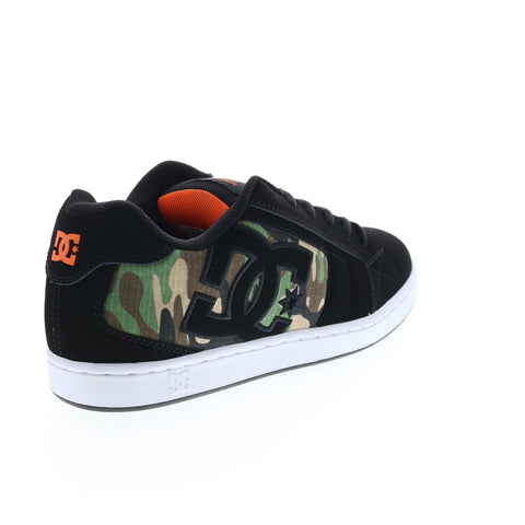 DC Net 302361-BCM Mens Black Nubuck Lace Up Skate Inspired Sneakers Shoes