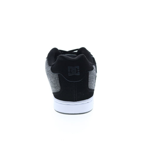 DC Net 302361-BKD Mens Black Nubuck Lace Up Skate Inspired Sneakers Shoes