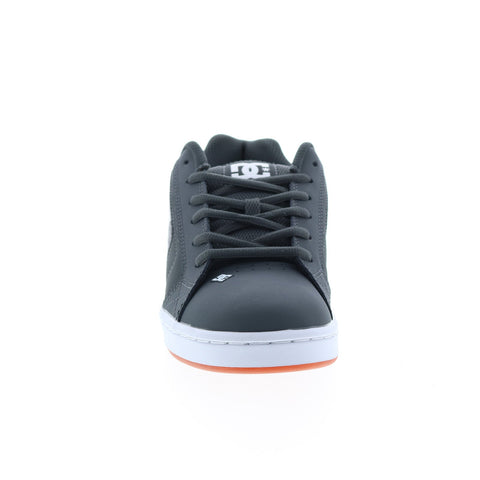 DC Net 302361-GRH Mens Gray Leather Skate Inspired Sneakers Shoes