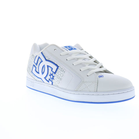DC Net 302361-HYB Mens Gray Leather Lace Up Skate Inspired Sneakers Shoes