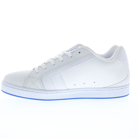 DC Net 302361-HYB Mens Gray Leather Lace Up Skate Inspired Sneakers Shoes