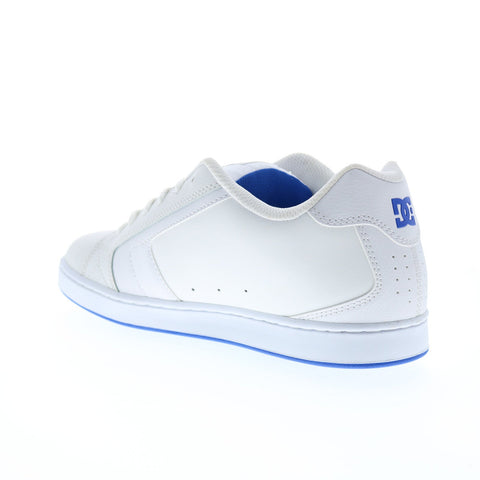 DC Net 302361-HYB Mens Gray Leather Lace Up Skate Inspired Sneakers Shoes