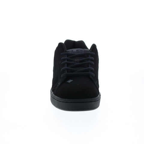 DC Net 302361-KPC Mens Black Nubuck Lace Up Skate Inspired Sneakers Shoes
