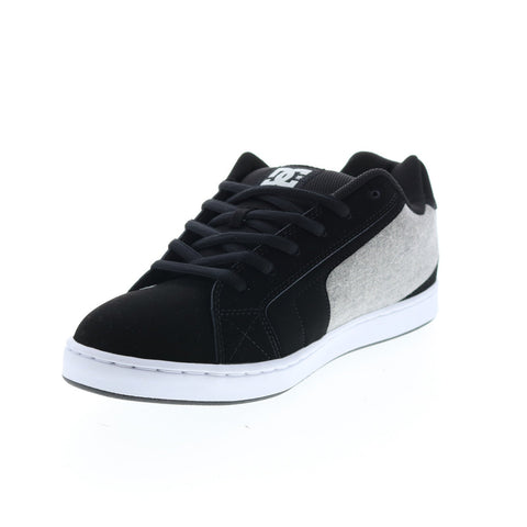 DC NET 302361-XKSS Mens Black Nubuck Lace Up Skate Inspired Sneakers Shoes