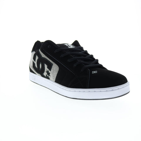 DC NET 302361-XKSS Mens Black Nubuck Lace Up Skate Inspired Sneakers Shoes
