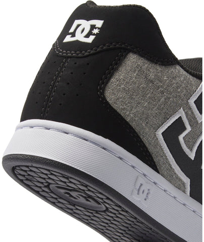 DC Net 302361-KBA Mens Black Nubuck Lace Up Skate Inspired Sneakers Shoes