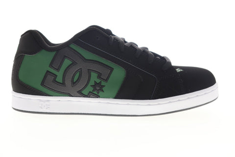 DC Net 302361 Mens Black Nubuck Lace Up Athletic Skate Shoes