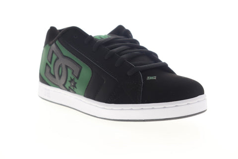 DC Net 302361 Mens Black Nubuck Lace Up Athletic Skate Shoes