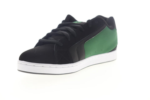 DC Net 302361 Mens Black Nubuck Lace Up Athletic Skate Shoes