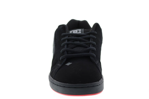 DC Net 302361-XKKR Mens Black Suede Skate Inspired Sneakers Shoes