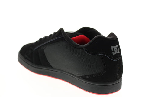 DC Net 302361-XKKR Mens Black Suede Skate Inspired Sneakers Shoes