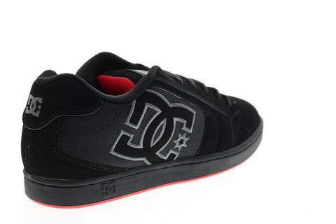 DC Net 302361-XKKR Mens Black Suede Skate Inspired Sneakers Shoes