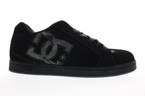 DC Net 302361 Mens Black Nubuck Athletic Lace Up Skate Shoes