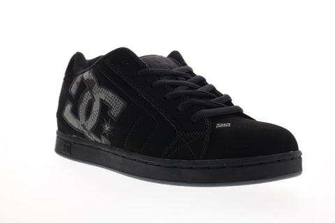 DC Net 302361 Mens Black Nubuck Athletic Lace Up Skate Shoes