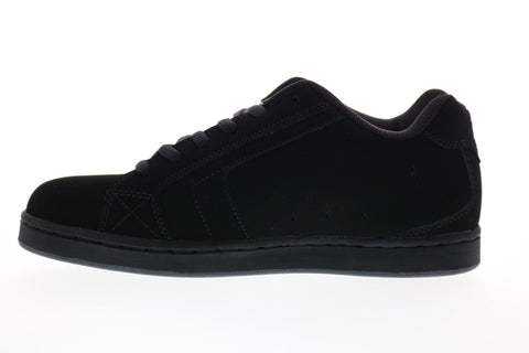 DC Net 302361 Mens Black Nubuck Athletic Lace Up Skate Shoes