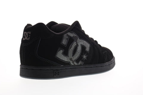 DC Net 302361 Mens Black Nubuck Athletic Lace Up Skate Shoes