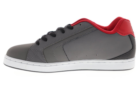 DC Net 302361 Mens Gray Nubuck Athletic Lace Up Skate Shoes