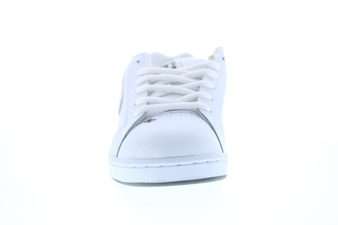 DC Net 302361 Mens White Leather Lace Up Skate Sneakers Shoes